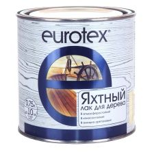 Eurotex лак яхтный алкидно-уретановый, полуматовый (0,75л)