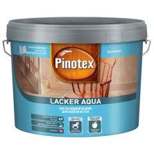 PINOTEX LACKER AQUA 10 лак на водной основе для мебели и стен, д/вн.работ, матовый (9л)