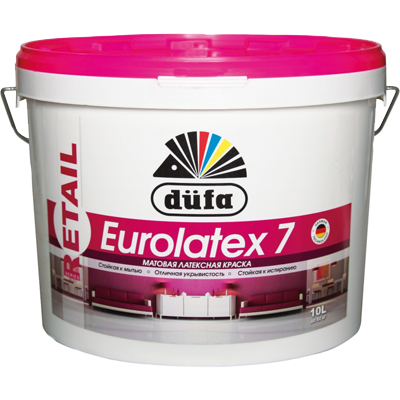 Dufa Premium Eurolatex 3 / Дюфа Премиум Евролатекс 3 Краска для стен и потолков водно-дисперсионная глубокоматовая
