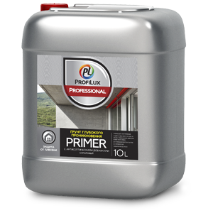 Profilux Professional Primer / Профилюкс Профешнл Праймер Грунт глубокого проникновения с антисептическими добавками акриловый