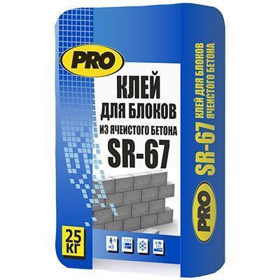 Клей для блоков PRO SR-67 25 кг