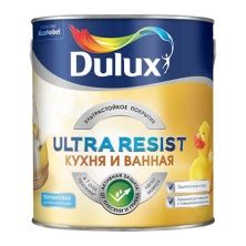 DULUX ULTRA RESIST КУХНЯ И ВАННАЯ краска с защитой от плесени и грибка, полуматовая, база BW (5л)