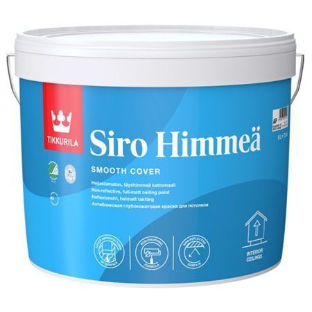 TIKKURILA SIRO HIMMEA краска для потолков антибликовая, глубокоматовая, белый (9л)