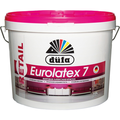 Dufa Premium Eurolatex 7 / Дюфа Премиум Евролатекс 7 Краска для стен и потолков водно-дисперсионная матовая