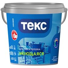ТЕКС ПРОФИ МОЮЩАЯСЯ краска для стен и потолков, глубокоматовая, база А (0,9л)
