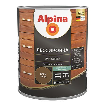 ALPINA Лессировка для дерева, рябина (0,75л)