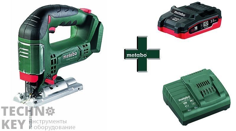 Metabo STAB 18LTX100 Акк.лобзик 1х3,5 Ач LiHD+ЗУ ASC30-36 T0335