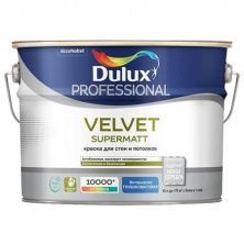DULUX VELVET SUPERMAT краска для стен и потолков с ионами серебра, глубокоматовая, база BW (1л)