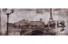 Керамическая плитка Treviso Postcard grey 1 Декор 20x50