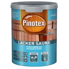 PINOTEX LACKER SAUNA 20 лак на водной, термостойкий, д/вн.работ, полуматовый (1л)