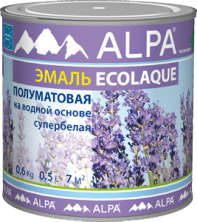 Alpa Ecolaque / Альпа Эколак Эмаль универсальная полуматовая