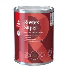 TIKKURILA ROSTEX SUPER грунтовка для металла противокоррозийная, матовая, светло серый (1л)