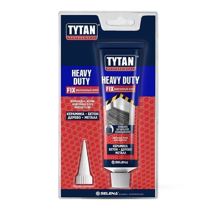 TYTAN PROFESSIONAL HEAVY DUTY клей монтажный, каучуковый, нанесение до -20, блистер (100мл)