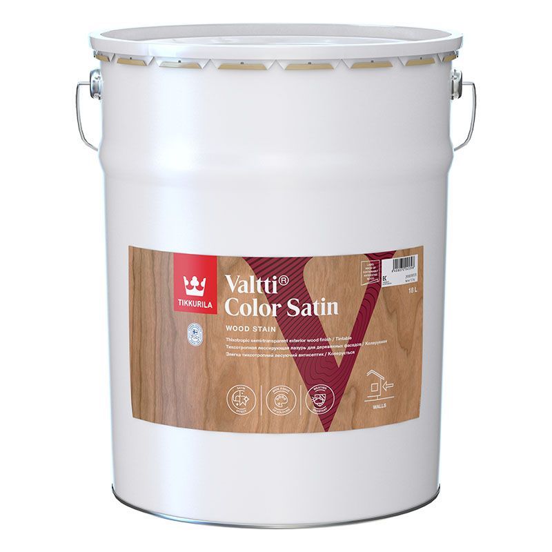 TIKKURILA VALTTI COLOR SATIN антисептик лессирующий на основе льняного масла, полуматовый (18л)