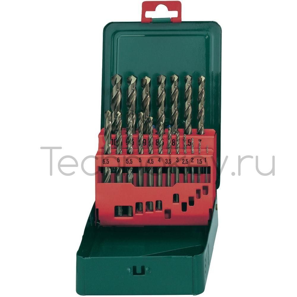 Metabo Набор HSS-Co 19 свёрел (1-10мм) в мет.кор. 627157000