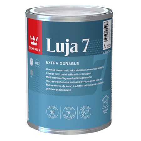 TIKKURILA LUJA 7 краска антигрибковая для влажных помещений, матовая, база C (0,9л)