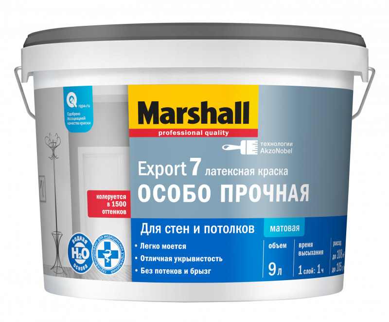 Marshall Export-7 / Маршалл Экспорт-7 Краска для стен и потолков латексная матовая