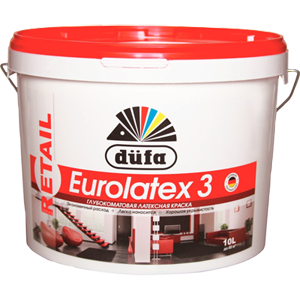 Dufa Premium Eurolatex 3 / Дюфа Премиум Евролатекс 3 Краска для стен и потолков водно-дисперсионная глубокоматовая