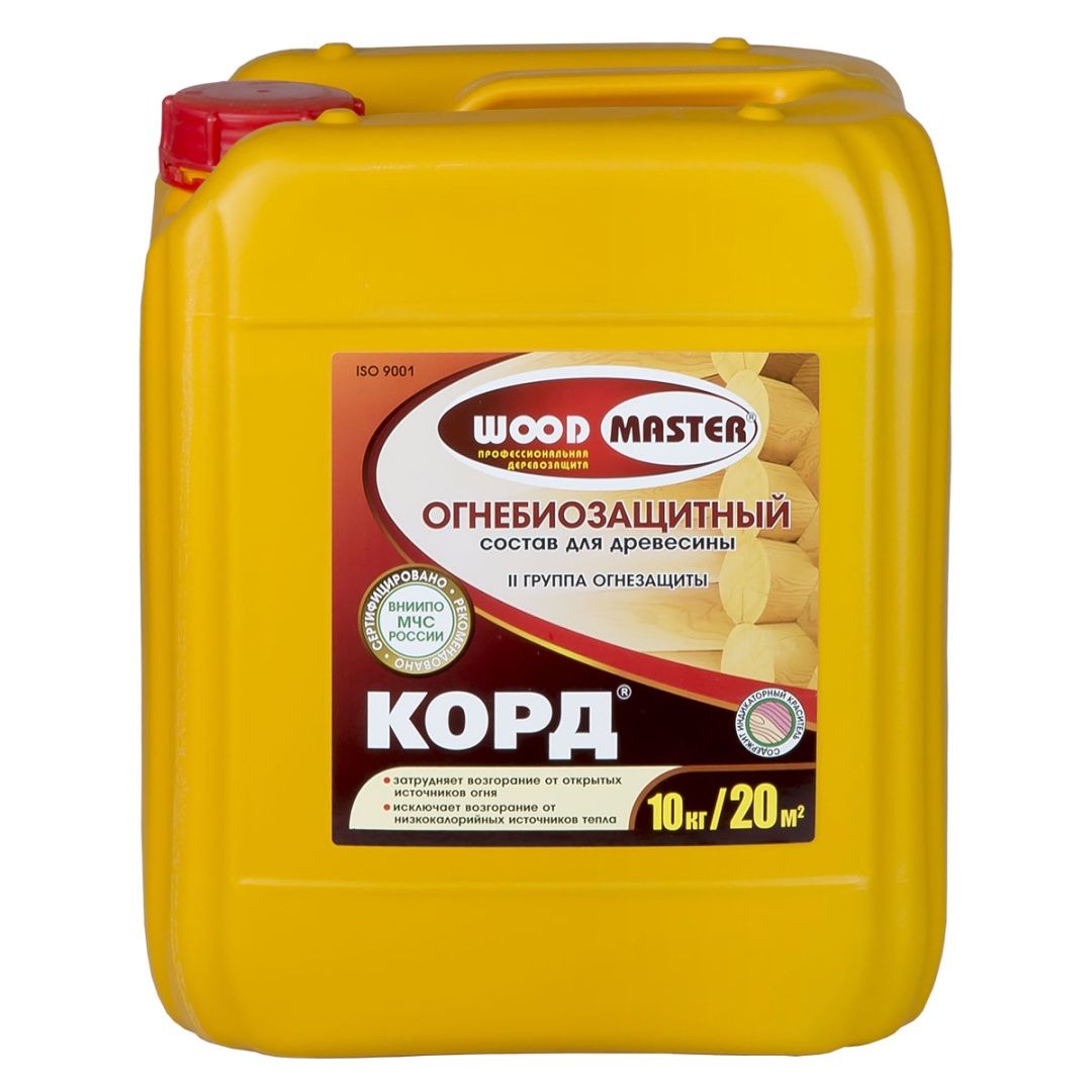 Woodmaster Корд состав огнебиозащитный II группа, розовый (10кг)