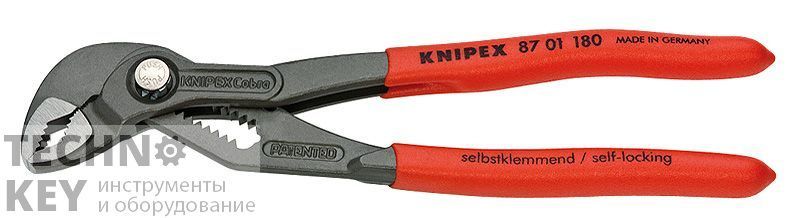 Высокотехнологичные сантехнические клещи Cobra®, 180 мм, KNIPEX 87 01 180 KN-8701180