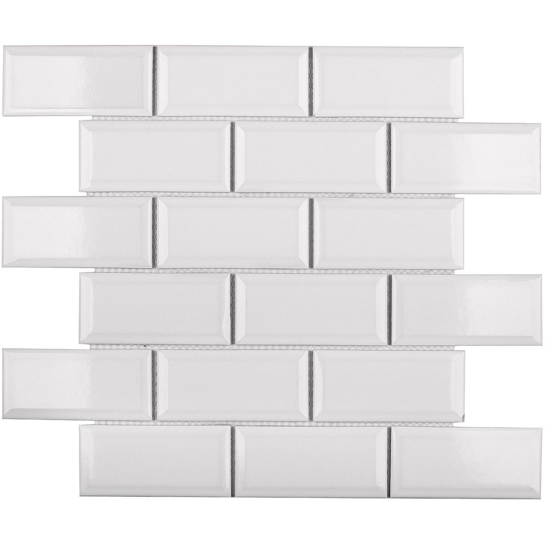 Мозаика Brick Metro White Glossy 28,8x29,4
