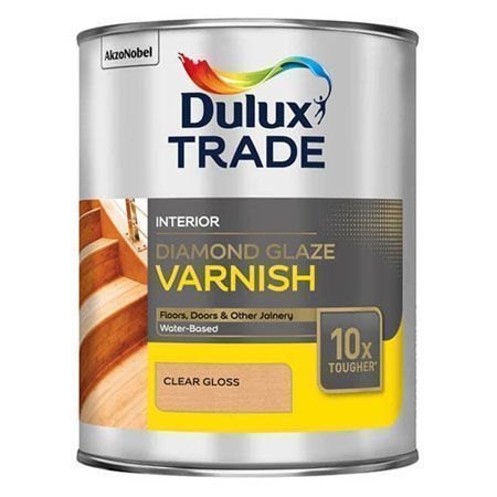 DULUX DIAMOND GLAZE однокомпонентный лак на водной основе, суперпрочность, глянцевый (1л)