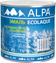 Alpa Ecolaque / Альпа Эколак Эмаль для радиаторов полуматовая
