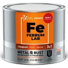 FERRUM LAB грунт-эмаль по ржавчине 3 в 1 полуматовая база С (1,8л)
