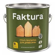 FAKTURA грунт-пропитка для дерева на орг.основе с защитой от биопоражения, для вн/нар. работ (2,5л)