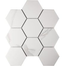 Мозаика Geometry Hexagon big Carrara Matt 25,6x29,5