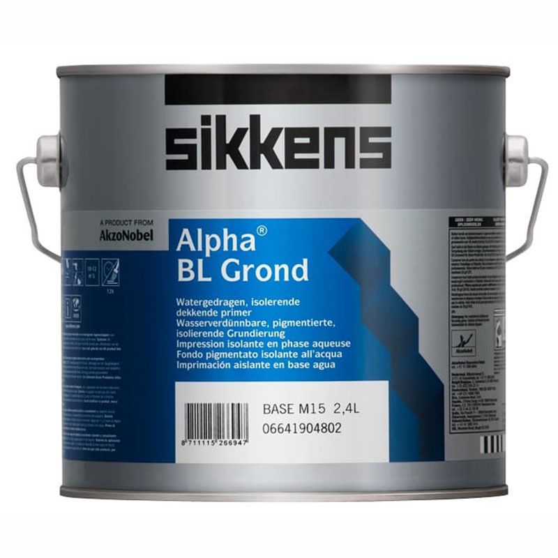 SIKKENS ALPHA BL GROUND краска грунтовочная, колеруемая для стен, матовая, база W05 (2,5л)