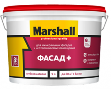 Marshall/ Маршал Фасад+ Краска фасадная акриловая водно-дисперсионная глубокоматовая