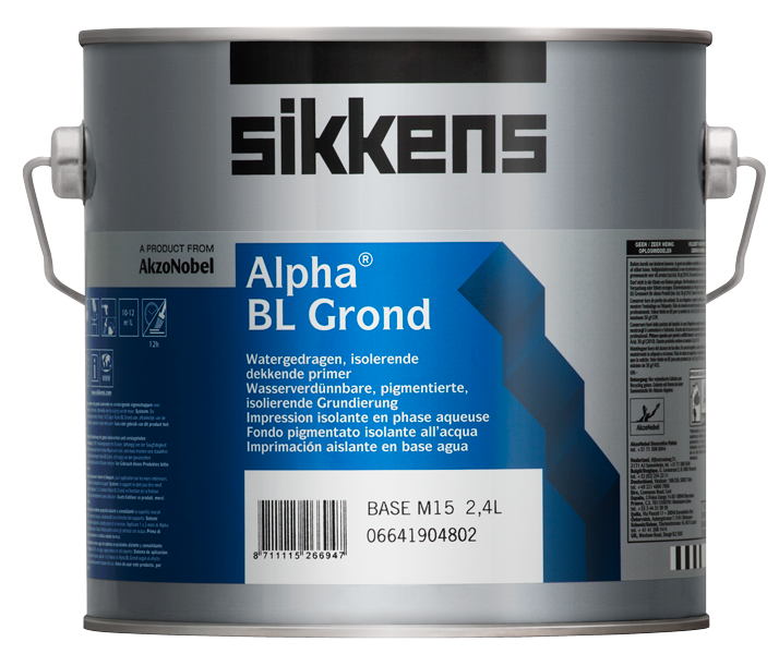 SIKKENS ALPHA BL GROUND краска грунтовочная, колеруемая для стен, матовая, база N00 (2,5л)