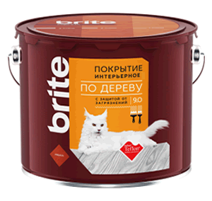 BRITE TEFLON покрытие премиальное декоративное по дереву, интерьерное, бесцветное (9л)