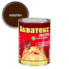 Акватекс-Экстра защитно-декоративное покрытие для древесины алкидное полуглянц, каштан (0,8л)