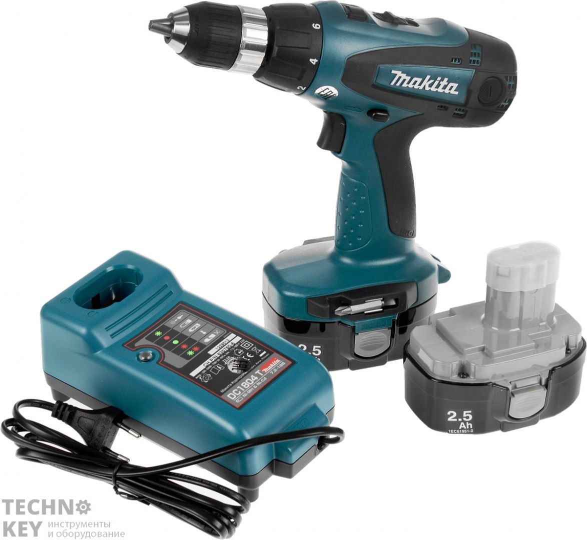 Аккумуляторная дрель-шуруповерт Makita 6347DWDE