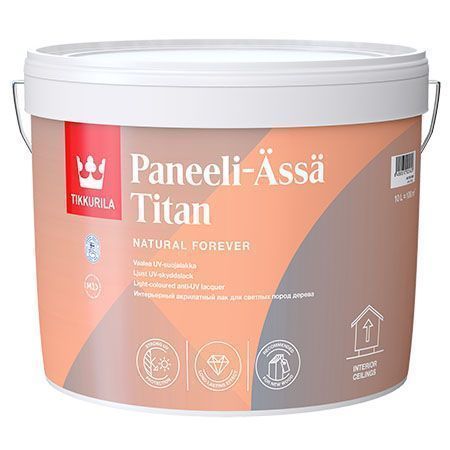 TIKKURILA PANEELI ASSA TITAN лак для светлых пород дерева, полуматовый (10л)