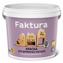 FAKTURA краска акриловая для деревянных фасадов с натуральным воском и биозащитой, вн/нар, А (0,9л)