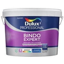 DULUX BINDO EXPERT краска для потолка и стен, глуб/матовая, белая, Баз BW (9л)