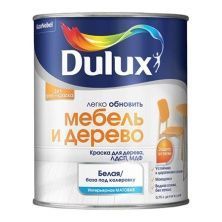 DULUX МЕБЕЛЬ И ДЕРЕВО краска, база BW (0,75л)