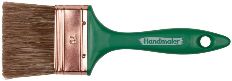 Handmaler Green / Хэндмалер Зеленый Кисть плоская смешанная щетина пластиковая ручка