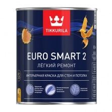 Tikkurila Euro Smart 2 / Тиккурила Евро Смарт 2 Краска для стен и потолков глубокоматовая