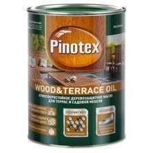 PINOTEX WOOD & TERRACE OIL деревозащитное масло для садовой мебели и терасс, бесцветный (1л)