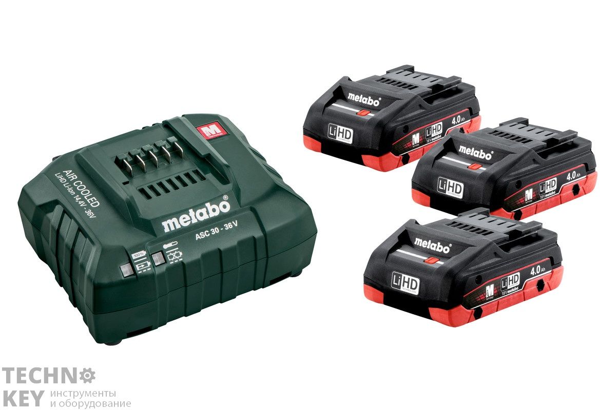 Metabo Basic-Set 18В 3xLiHD 4.0 Ач+ASC30 685132000