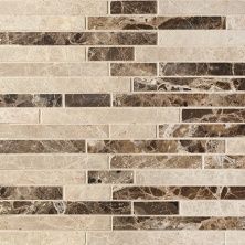 Мозаика CV20081 Natural Stone CV20081 Strips Mix Polished Light Emperador+Dark Emperador 30,5x30,5