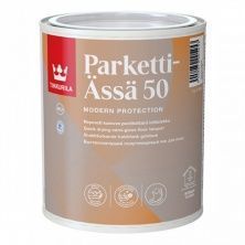 TIKKURILA PARKETTI ASSA 50 лак водоразбавляемый полиуретано акрилатный для пола, полуглянцевый (1л)