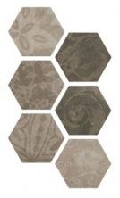 Плитка из керамогранита Hexagon Atlas Patchword Cold для стен и пола, универсально 21,6x25
