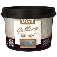 VGT GALLERY МИРАЖ штукатурка декоративная с перламутровыми частицами, серебристо-белая (5кг)