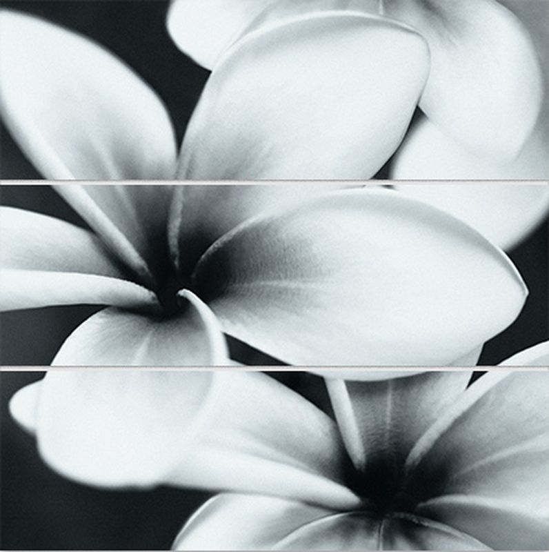 Керамическая плитка Pret Porte Спецэлемент стеклянный Universal Glass Flowers UG2U093D Панно 75x75