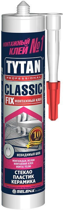 TYTAN PROFESSIONAL CLASSIC FIX клей монтажный каучуковый, картридж, прозрачный (310мл)